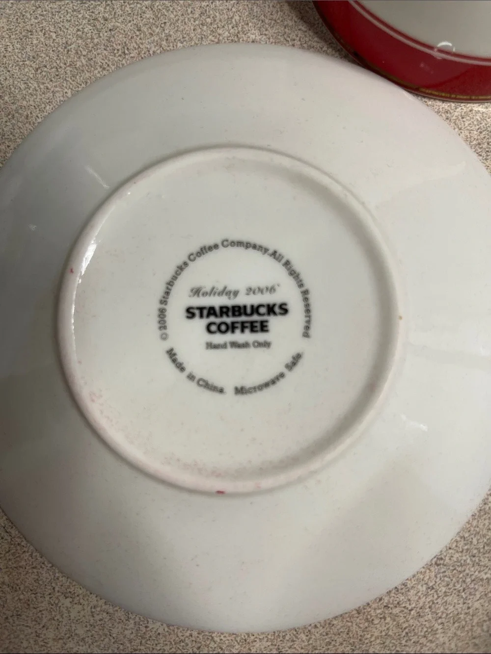 Starbucks Holiday 2006Espresso Cup& Saucer SetDemitasse Christmas Coffee GiftBox